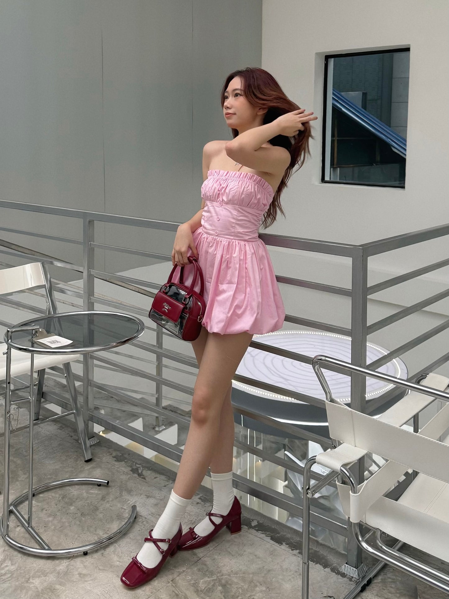 Pixie Puff Dress (Pink)