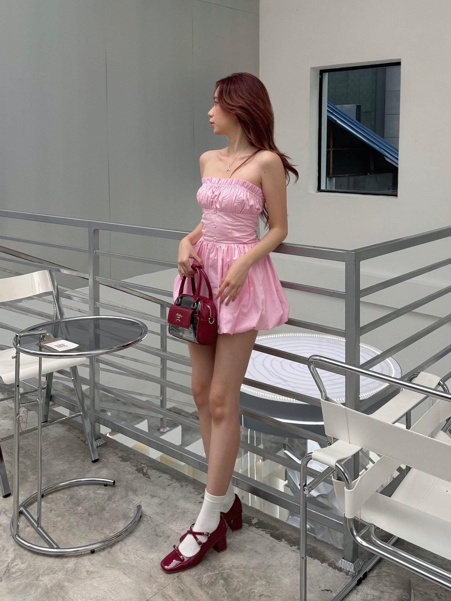 Pixie Puff Dress (Pink)